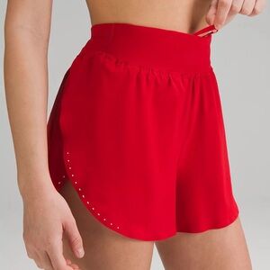 Lululemon Athletica Bold Red Women's Athletic Shorts